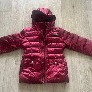 The North Face Girls Puffer Jacket M 10/12 Burgundy